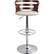 Front. LumiSource - Cosi PU Leather Barstool - Walnut/Cream.