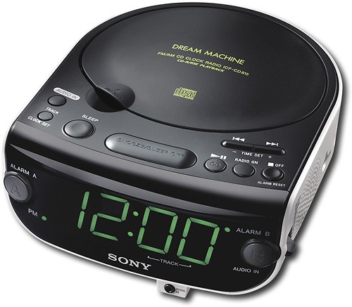 Sony FM/AM CD Clock Radio ICF-CD800 USA 
