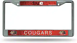 Rico Industries - Southern Illinois SIUE Edwardsville Cougars Chrome Metal License Plate Frame - Multi