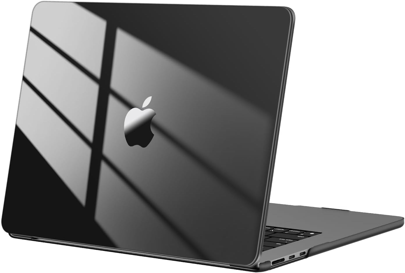 Front. mosiso - Hard Shell Case for MacBook Air 15-Inch M5 M4 M3 M2 A3448 A3241 A3114 A2941 2026-2023 Protective Cover - Black.