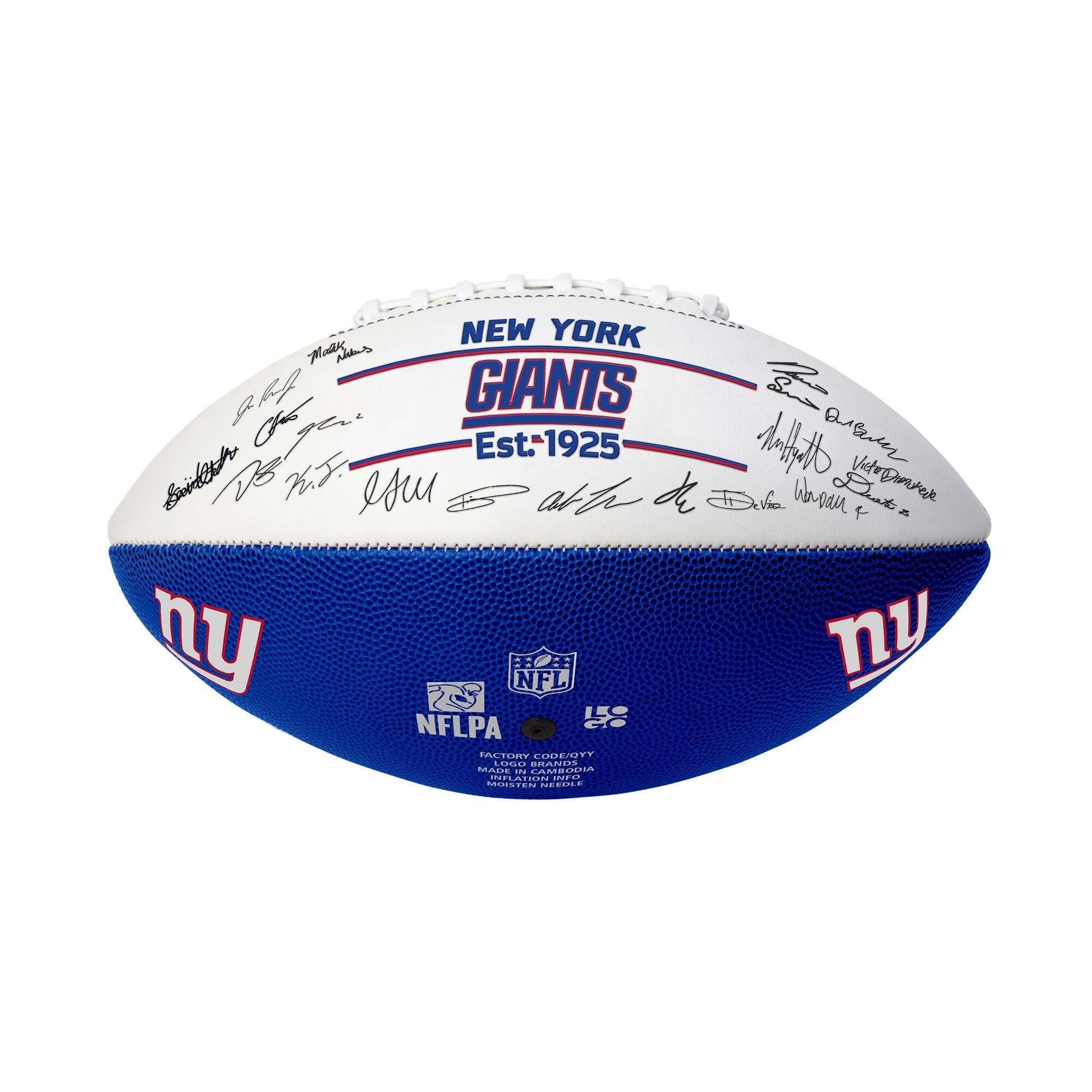 NEW YORK GIANTS  
Est. 1925  

ny  

NFLPA  
FACTORY CODE: OYY  
MADE IN CHINA  
MADE IN VIETNAM  
MADE IN INDONESIA  
MADE IN THAILAND  

ny  

NFL  
L  
L  
L