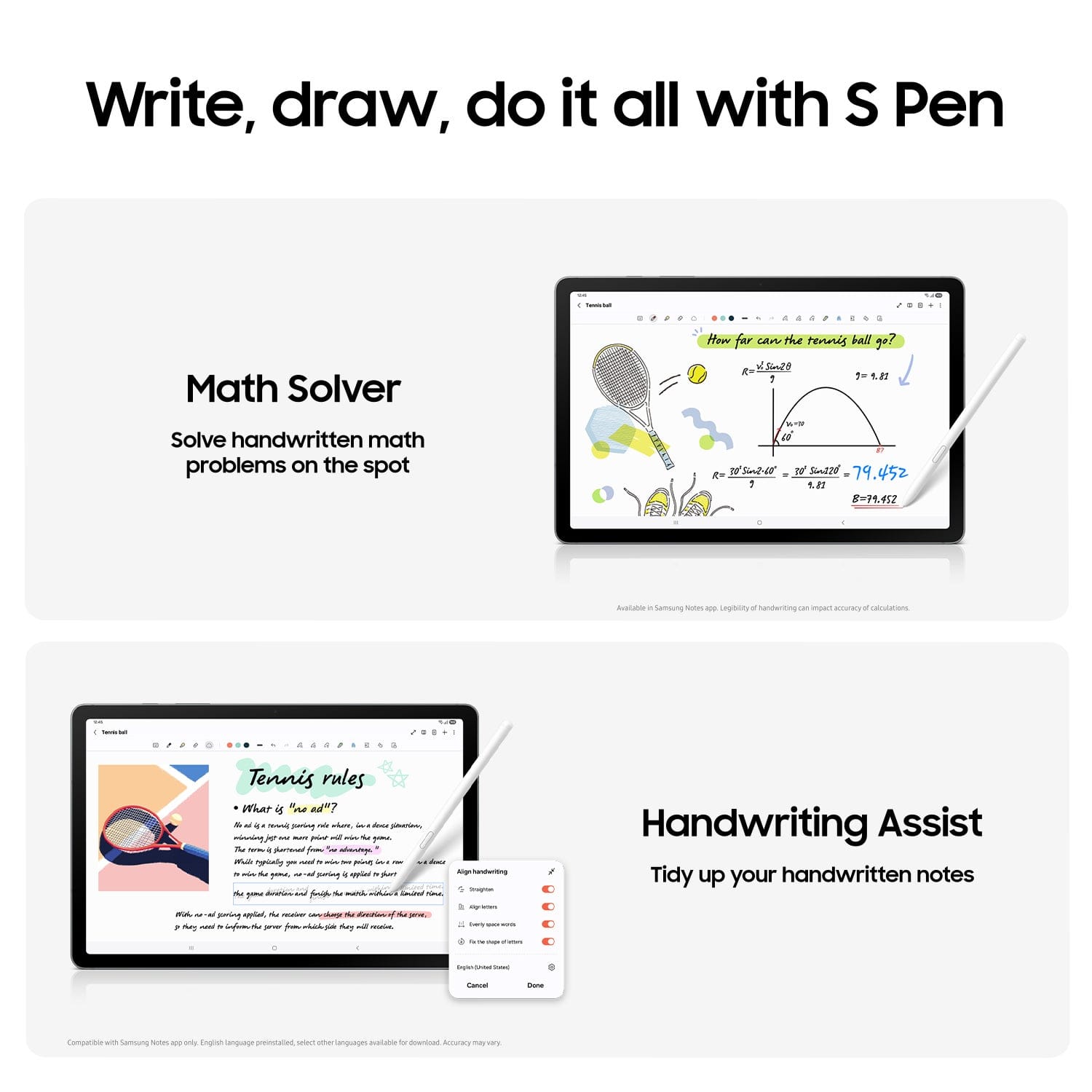 Write, draw, do it all with S Pen
Math Solver
Solve handwritten math problems on the spot
Tennis rules
What is the "net"?
The net is a meshing rope, and it is stretched. The net is stretched from the net post. The net is stretched from the net post. The net is stretched from the net post. The net is stretched from the net post. The net is stretched from the net post. The net is stretched from the net post. The net is stretched from the net post. The net is stretched from the net post. The net is stretched from the net post. The net is stretched from the net post. The net is stretched from the net post. The net is stretched from the net post. The net is stretched from the net post. The net is stretched from the net post. The net is stretched from the net post. The net is stretched from the net post. The net is stretched from the net post. The net is stretched from the net post. The net is stretched from the net post. The net is stretched from the net post. The net is stretched from the net post. The net is stretched from the net post. The net is stretched from the net post. The net is stretched from the net post. The net is stretched from the net post. The net is stretched from the net post. The net is stretched from the net post. The net is stretched from the net post. The net is stretched from the net post. The net is stretched from the net post. The net is stretched from the net post. The net is stretched from the net post. The net is stretched from the net post. The net is stretched from the net post. The net is stretched from the net post. The net is stretched from the net post. The net is stretched from the net post. The net is stretched from the net post. The net is stretched from the net post. The net is stretched from the net post. The net is stretched from the net post. The net is stretched from the net post. The net is stretched from the net post. The net is stretched from the net post. The net is stretched from the net post. The net is stretched from the net post. The net is stretched from the net post. The net is stretched from the net post. The net is stretched from the net post. The net is stretched from the net post. The net is stretched from the net post. The net is stretched from the