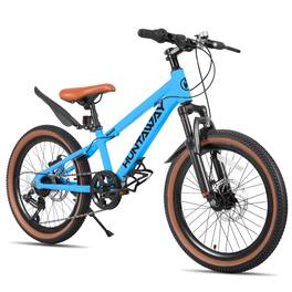 JOYSTAR - KEANO Huntaway 20 Inch Kids Mountain Bike for Boy Girl Ages 7-10, 7-Speed Kid Bicycle with Lightweight Alloy Frame - Blue