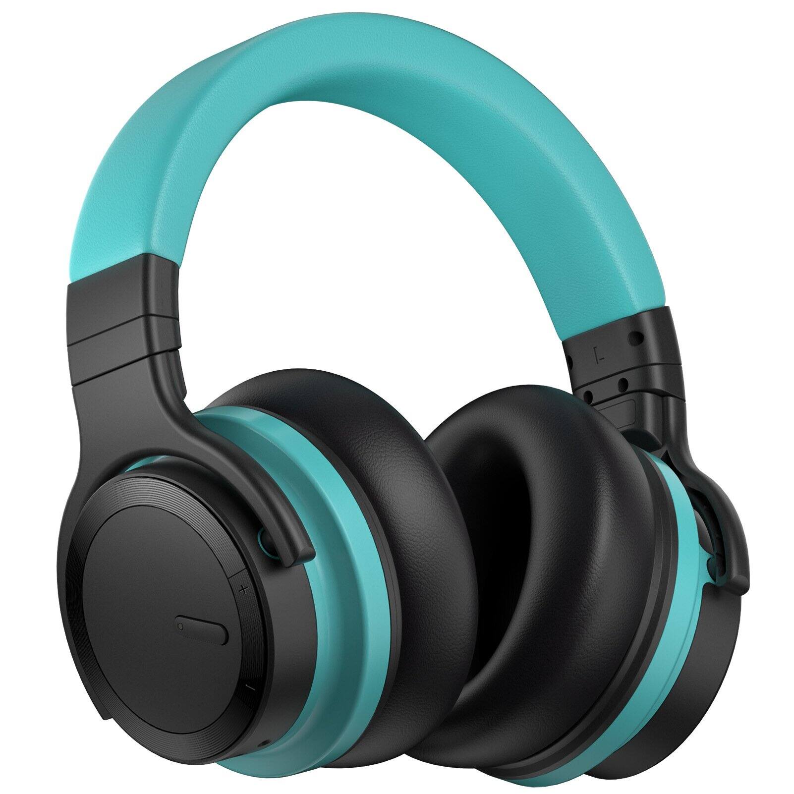 Front. MOVSSOU - MOVSSOU E7 Active Noise Cancelling Wireless Bluetooth Headphone - blue.