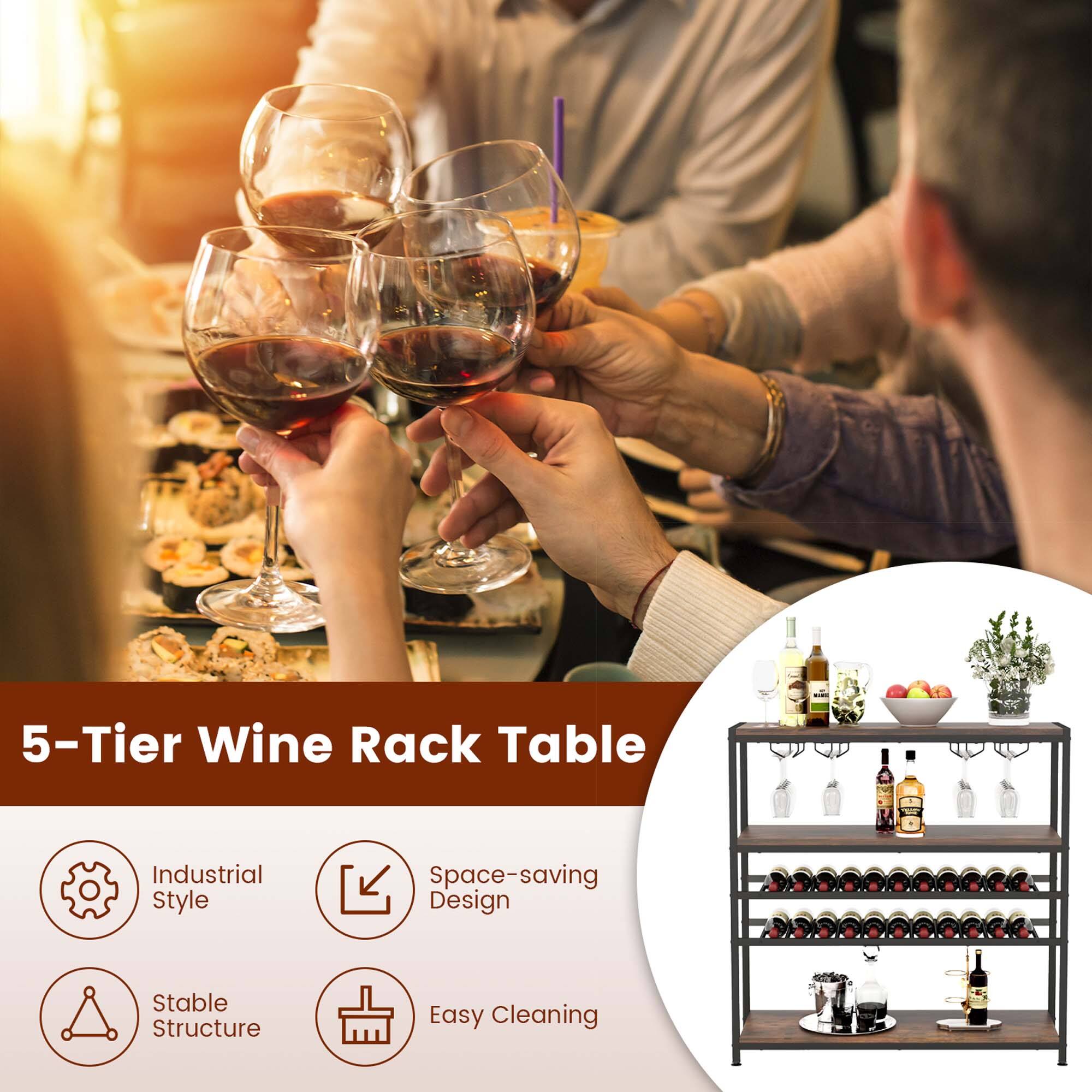 5-Tier Wine Rack Table

Industrial Style
Space-saving Design
Stable Structure
Easy Cleaning