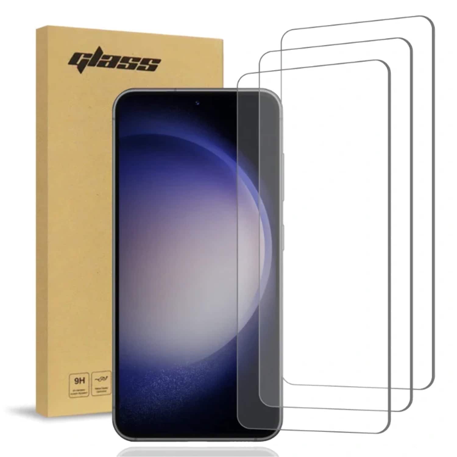 RomeTech - Samsung Galaxy S23 (3 Per Pack) 2.5D Glass Screen Protector - Transparent