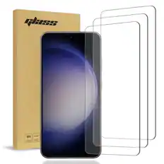 Front. RomeTech - Samsung Galaxy S23 (3 Per Pack) 2.5D Glass Screen Protector - Transparent.