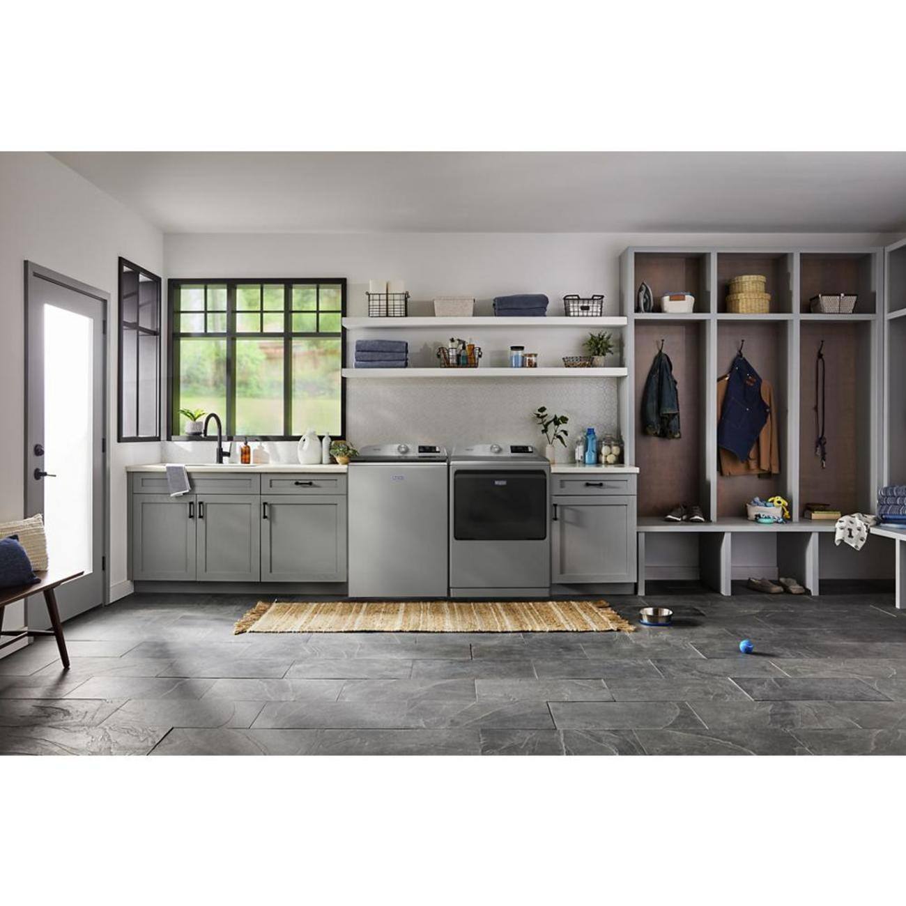 Alt View 1. Maytag - Maytag - 5.3 Cu. Ft. Pet Pro Top Load Impeller Washer with Extra Power and Sanitize Cycle with Oxi - Classic Silver.