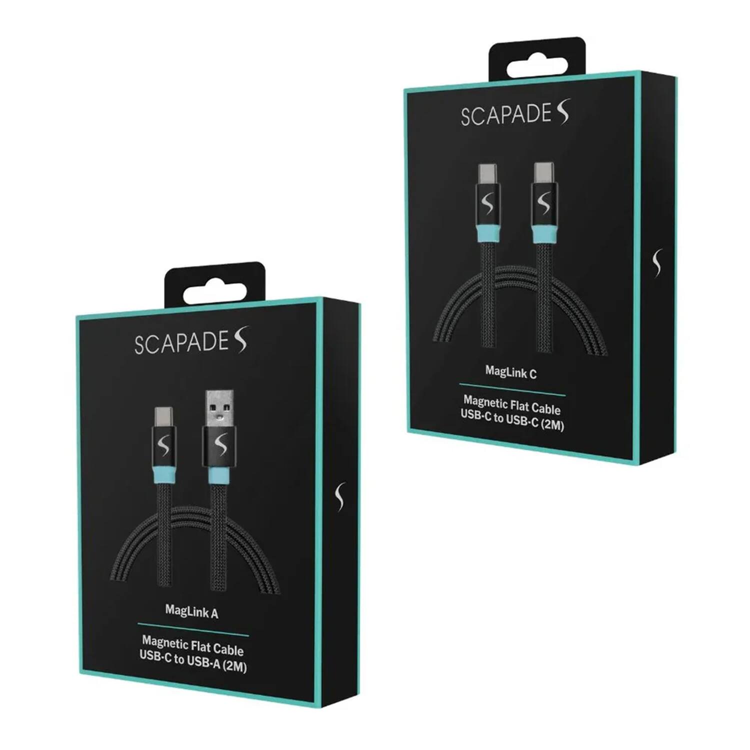 SCAPADE MagLink C Magnetic Flat Cable USB-C to USB-C (2M)  
SCAPADE MagLink A Magnetic Flat Cable USB-C to USB-A (2M)