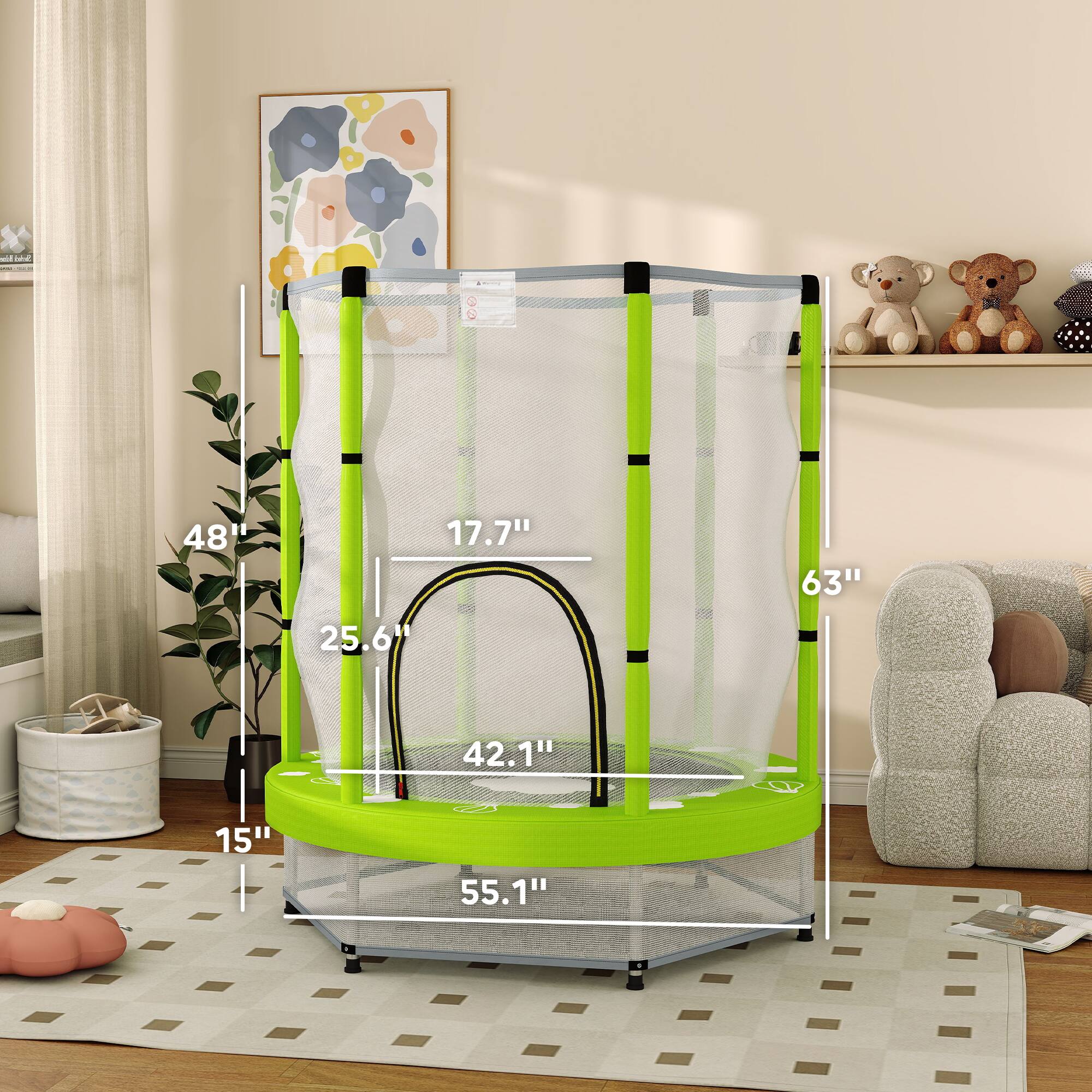 - 48"
- 17.7"
- 25.6"
- 42.1"
- 15"
- 55.1"
- 63"