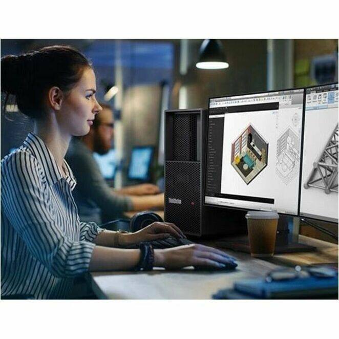 Alt View 3. Lenovo - Lenovo ThinkStation P3 30GS00HXUS Workstation - 1 x Intel Core i7 14th Gen i7-14700 - 32 GB - 1 TB SSD - Tower - Intel - Black.