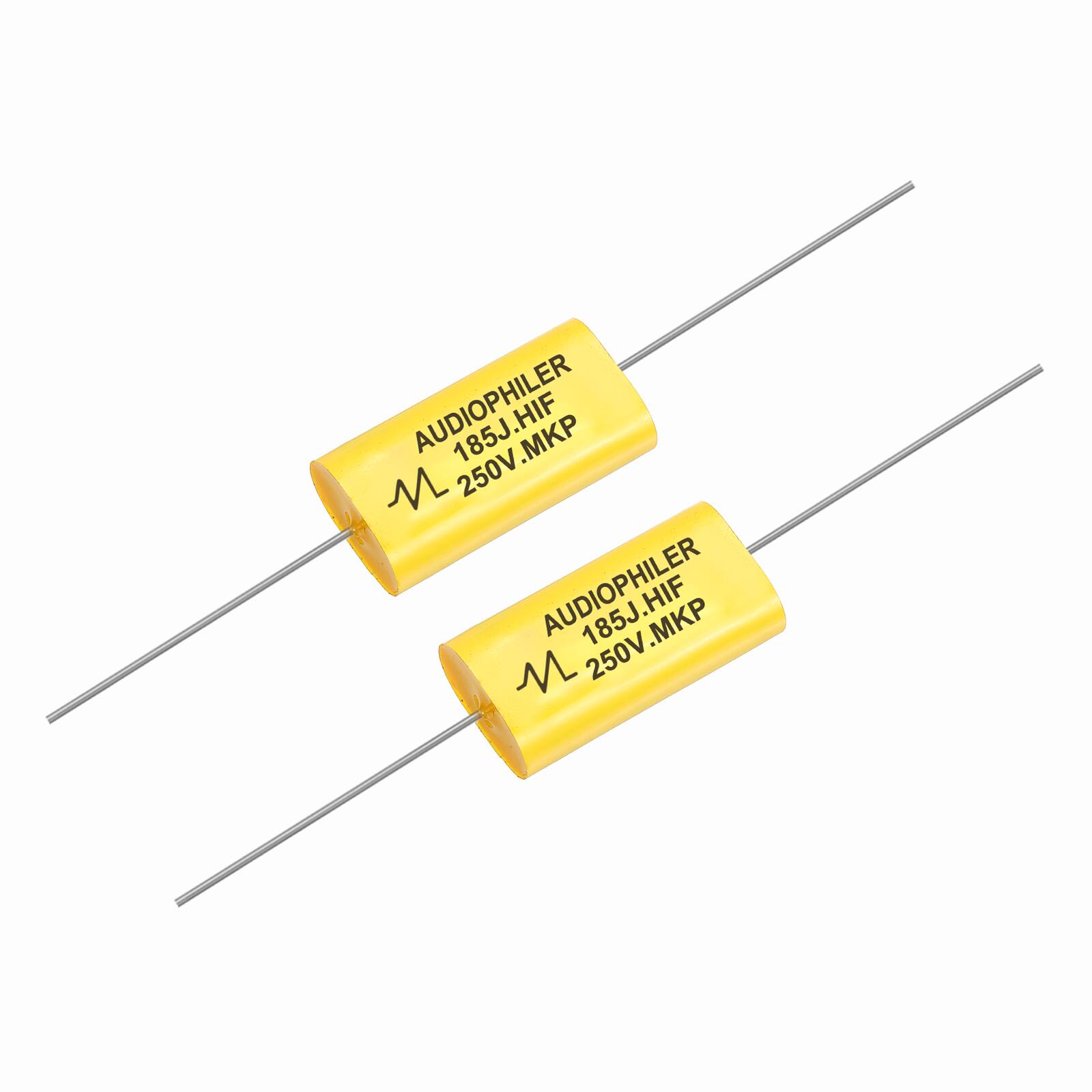 Unique Bargains - 2pcs 1.8uF High-Frequency Divider Capacitor, 284V Audio Speaker Crossover Non-Polarity Polypropylene MKP Film Capacitors - Yellow price history on PriceWatchPro