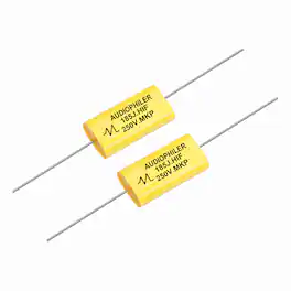 Unique Bargains - 2pcs 1.8uF High-Frequency Divider Capacitor, 284V Audio Speaker Crossover Non-Polarity Polypropylene MKP Film Capacitors - Yellow