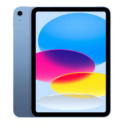 Front. Apple - 10.9-inch iPad 10th Generation (2022) Wi-Fi Only 64GB - Blue.