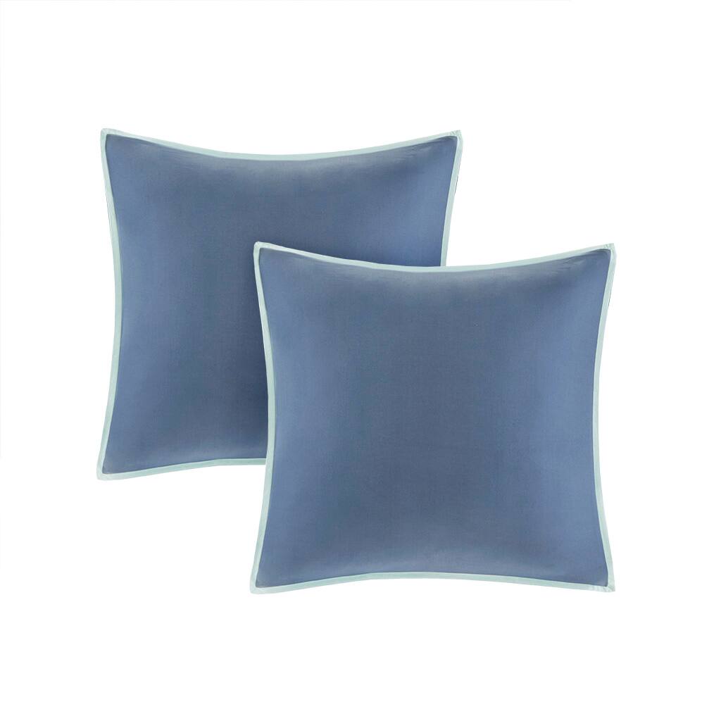 Alt View 2. Gracie Mills - Gracie Mills Leo 8 Piece Reversible Cotton Floral Comforter Set - Blue.