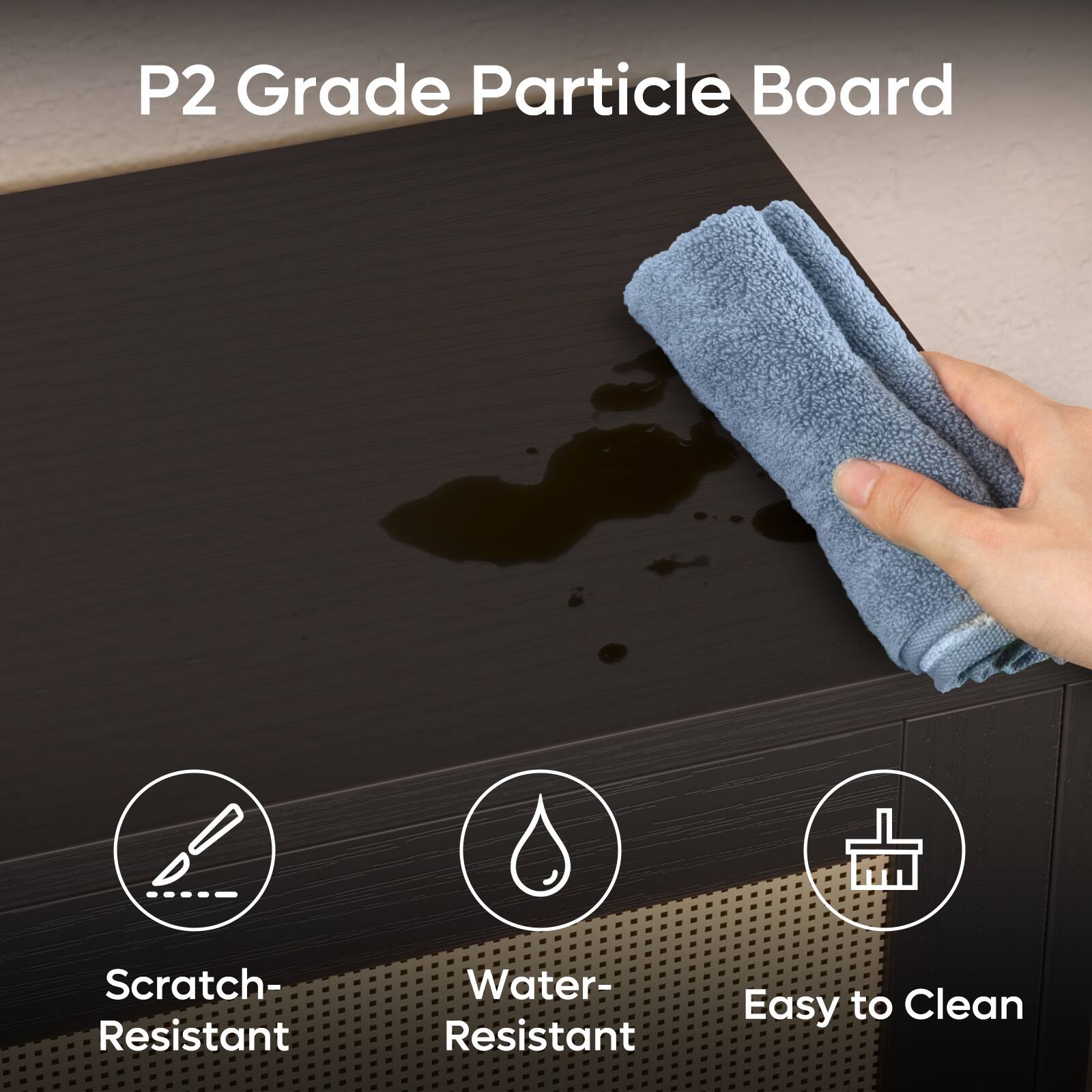 P2 Grade Particle Board: Scratch-Resistant, Water-Resistant, Easy to Clean