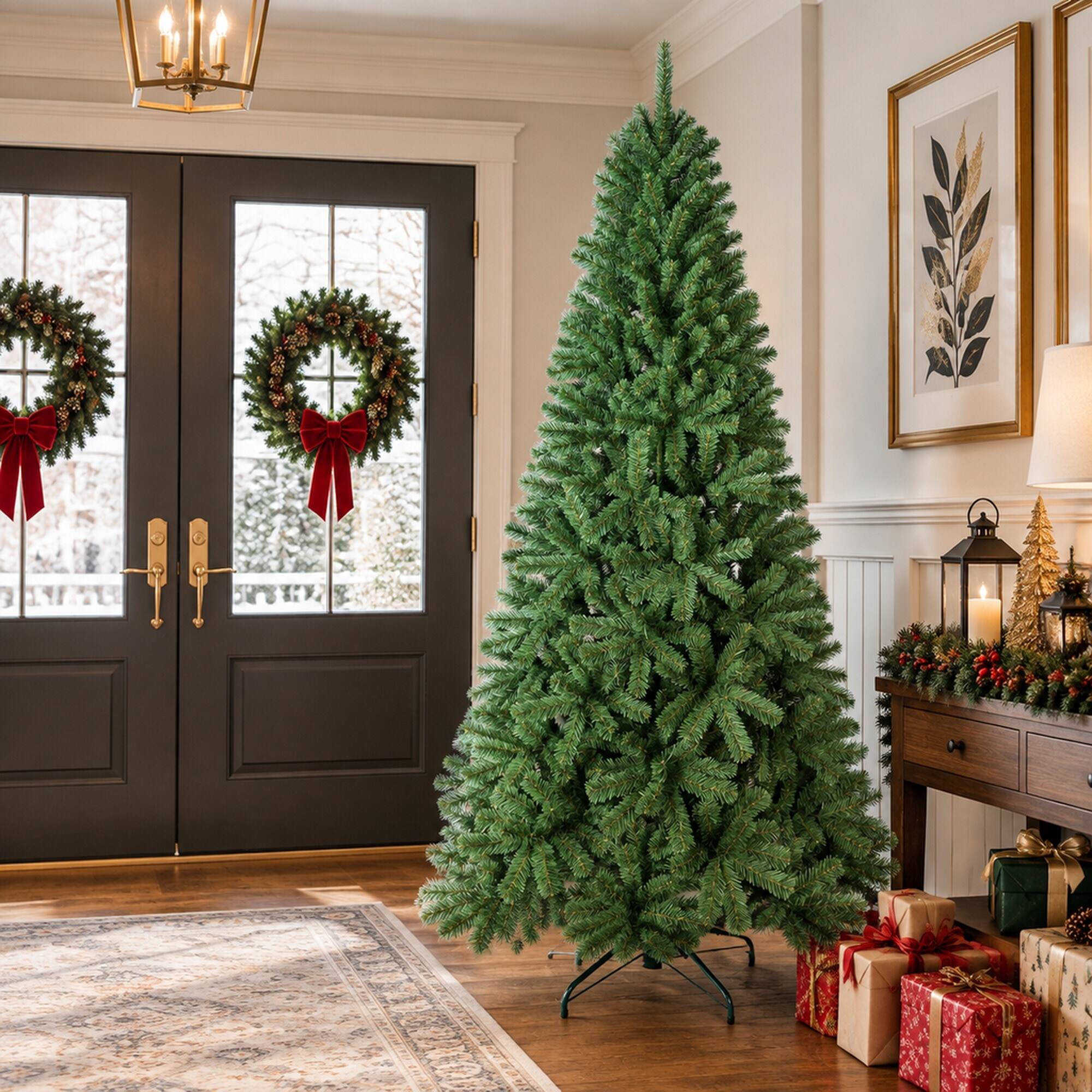 RYHNUYNE 7FT Artificial Christmas Tree With 774 PVC Tips and Hinged ...