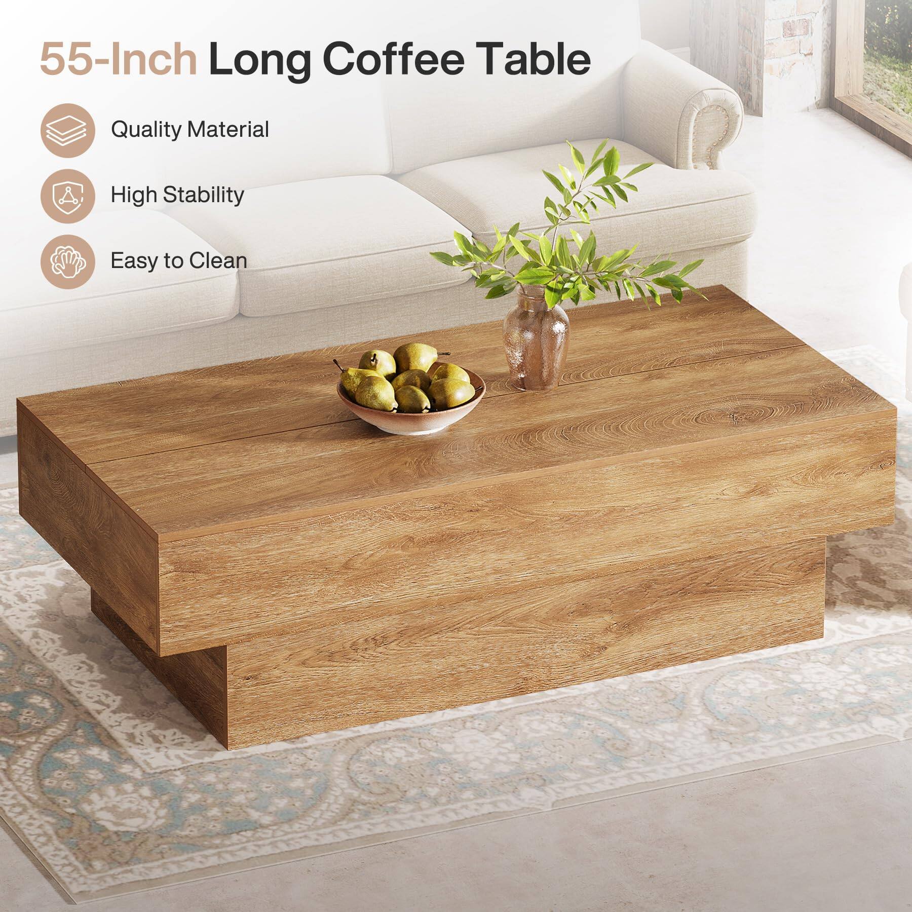 55-Inch Long Coffee Table

- Quality Material
- High Stability
- Easy to Clean
