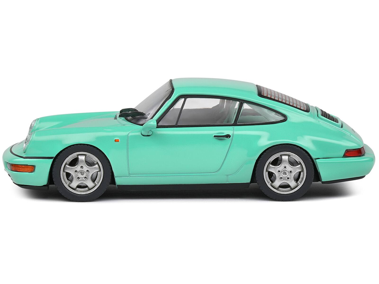 Angle. Solido - Porsche 911 (964) RS Clubsport Mint Green 1/43 Diecast Model Car by Solido - Mint Green.
