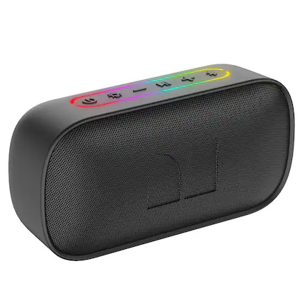 Front. Dazzed Corner - Bluetooth Speaker, Bluetooth 5.4, 20H Playtime - Black.