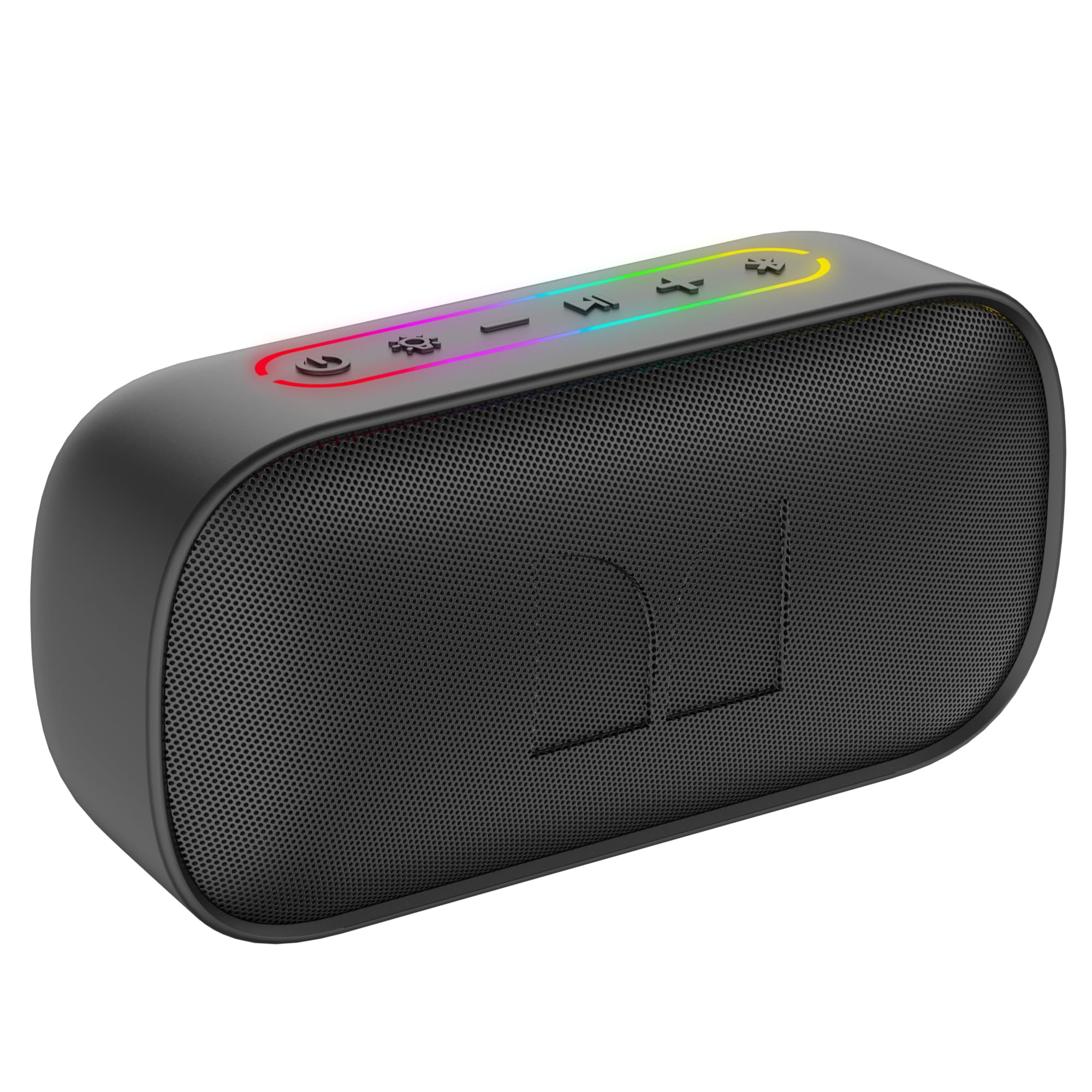 Front. Dazzed Corner - Bluetooth Speaker, Bluetooth 5.4, 20H Playtime - Black.