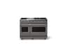 Viking - 48 in. Wide 6 Burner Pro 5 Series 7.3 Cu. Ft. Freestanding Sealed Dual Fuel Convection Range/Griddle - Damascus Gray