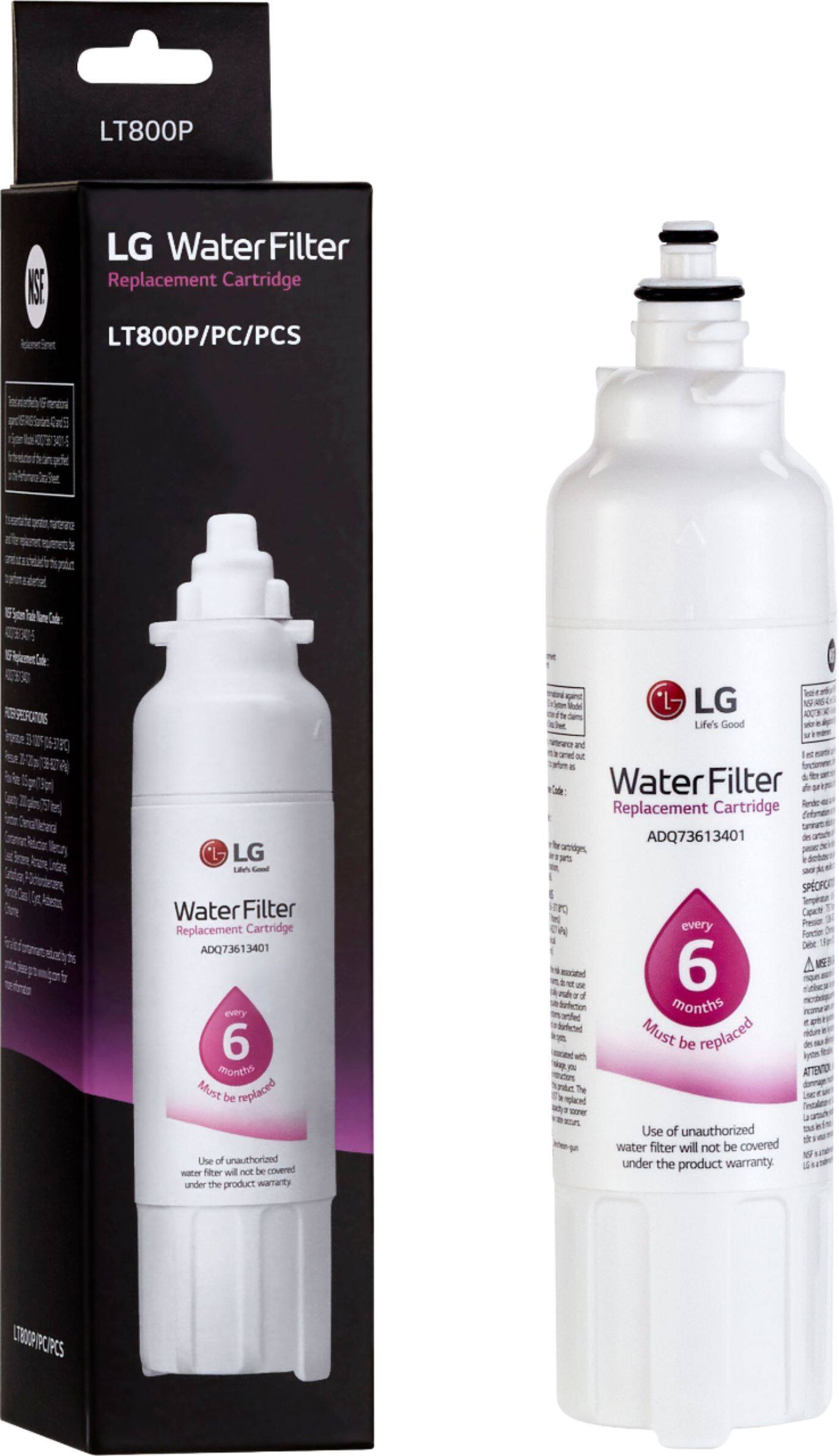 Alt View 12. LG - Water Filter for Select LG Refrigerators - White.