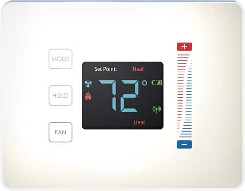 Front. PEQ - Touch Thermostat - White.