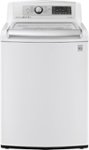 Front. LG - TurboWash 5.0 Cu. Ft. 12-Cycle High-Efficiency Top-Loading Washer - White.