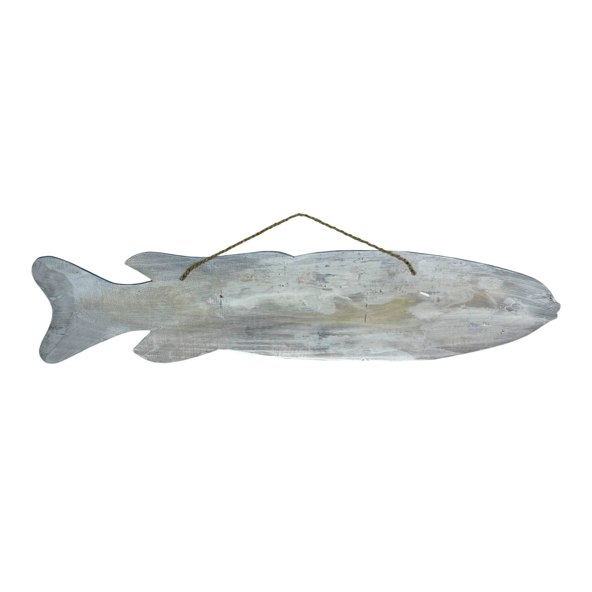 Alt View 2. Things2Die4 - Wood Fish Wall Decor 39 in Blue Gradient Coastal Beach Bathroom Art - Blue.