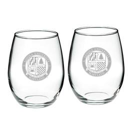 Jardine - Loyola Greyhounds 21oz. 2-Piece Stemless Wine Glass Set - Multicolor