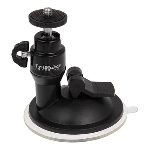 Fotodiox - Windshield Suction Cup Mount w/ Ballhead - Mount for Smart Phone Clip, Cameras, DVs, GPS, Webcams