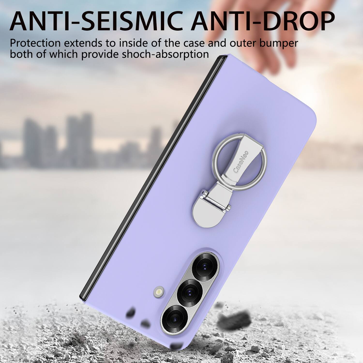 ANTI-SEISMIC ANTI-DROP  
Protection extends to inside of the case and outer bumper both of which provide shock-absorption  
80 CaseNeo