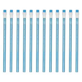 Unique Bargains - HB Pencil, 12pcs Hexagon Graphite Pencil 7mm Thin Wood Round w/ Eraser for Office, Writing, Drawing, Small Hand - Blue