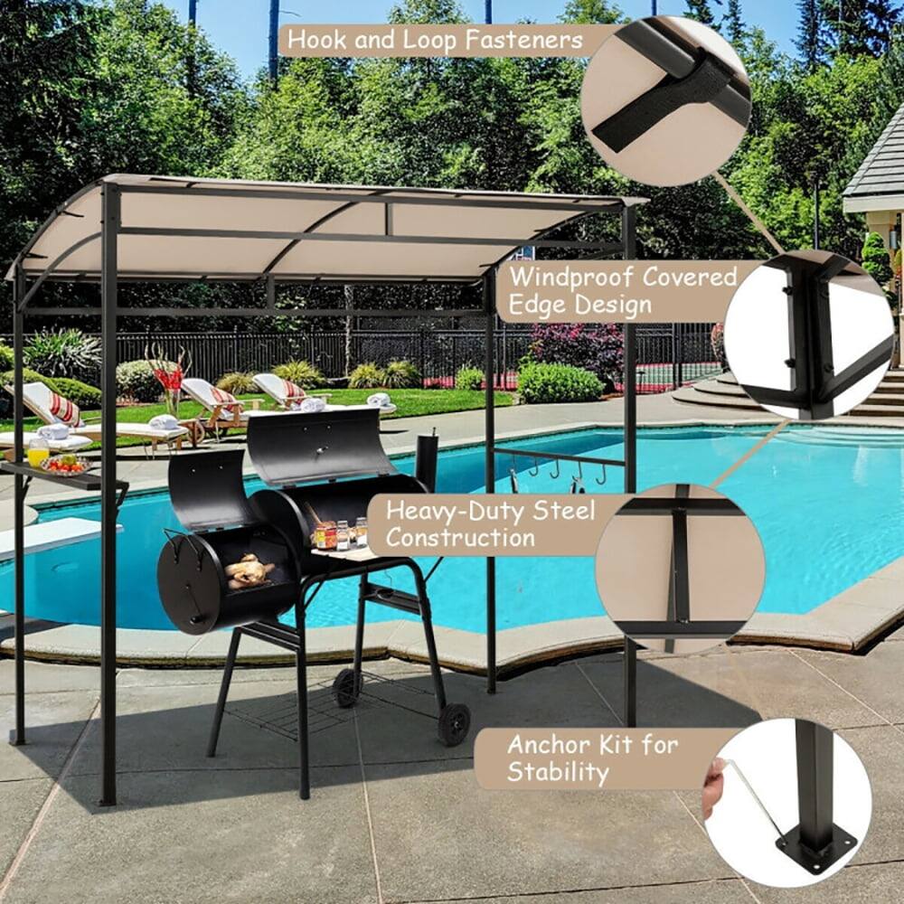 Hook and Loop Fasteners  
Windproof Covered Edge Design  
Heavy-Duty Steel Construction  
Anchor Kit for Stability