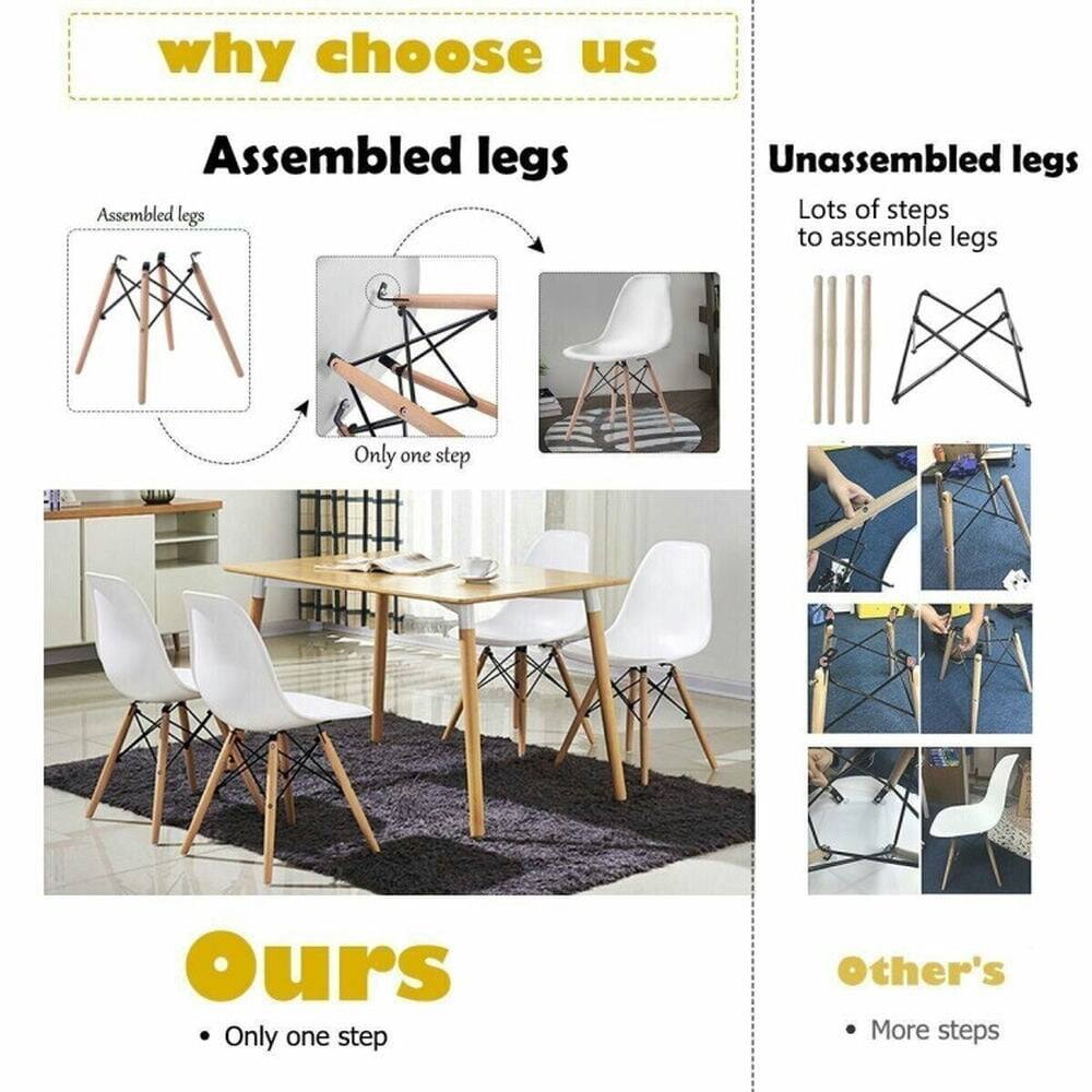 why choose us

Assembled legs
- Assembled legs
- Only one step

Ours
- Only one step

Unassembled legs
- Lots of steps to assemble legs

Other's
- More steps