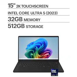 LG - gram Book 15" Touch-Screen Laptop FHD Intel Core Ultra 5 115U Processor with 32GB RAM - 512GB SSD - Titan Black