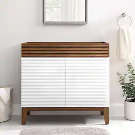 Render 30" and 36" Bathroom Cabinets Basin Not Included by Modway - White Walnut