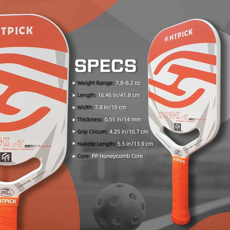 Sure, here is the corrected and grouped text:

---

**HTPICK**

**SPECS**

- Weight Range: 7.8-8.2 oz
- Length: 16.46 in/41.8 cm
- Width: 7.8 in/19 cm
- Thickness: 0.55 in/14 mm
- Grip Circum: 4.25 in/10.7 cm
- Handle Length: 5.5 in/13.9 cm
- Core: PP Honeycomb Core

**HTPICK**

**HTPICK**

**HTPICK**

**HTPICK**

**HTPICK**

**HTPICK**

**HTPICK**

**HTPICK**

**HTPICK**

**HTPICK**

**HTPICK**

**HTPICK**

**HTPICK**

**HTPICK**

**HTPICK**

**HTPICK**

**HTPICK**

**HTPICK**

**HTPICK**

**HTPICK**

**HTPICK**

**HTPICK**

**HTPICK**

**HTPICK**

**HTPICK**

**HTPICK**

**HTPICK**

