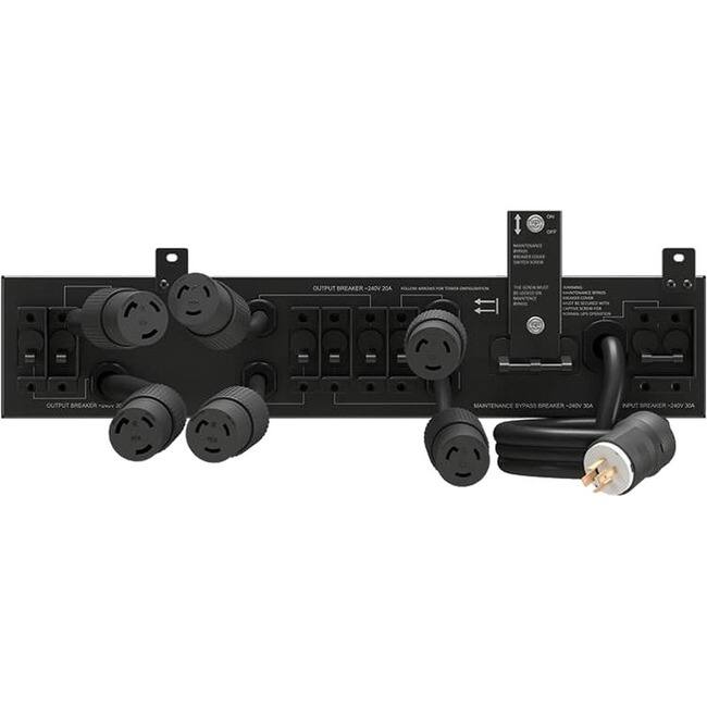 - OUTPUT BREAKER - 300V 3A  
- OUTPUT BREAKER - 300V 3A  
- MAINTENANCE BYPASS BREAKER - 300V 3A  
- INPUT BREAKER - 300V 3A