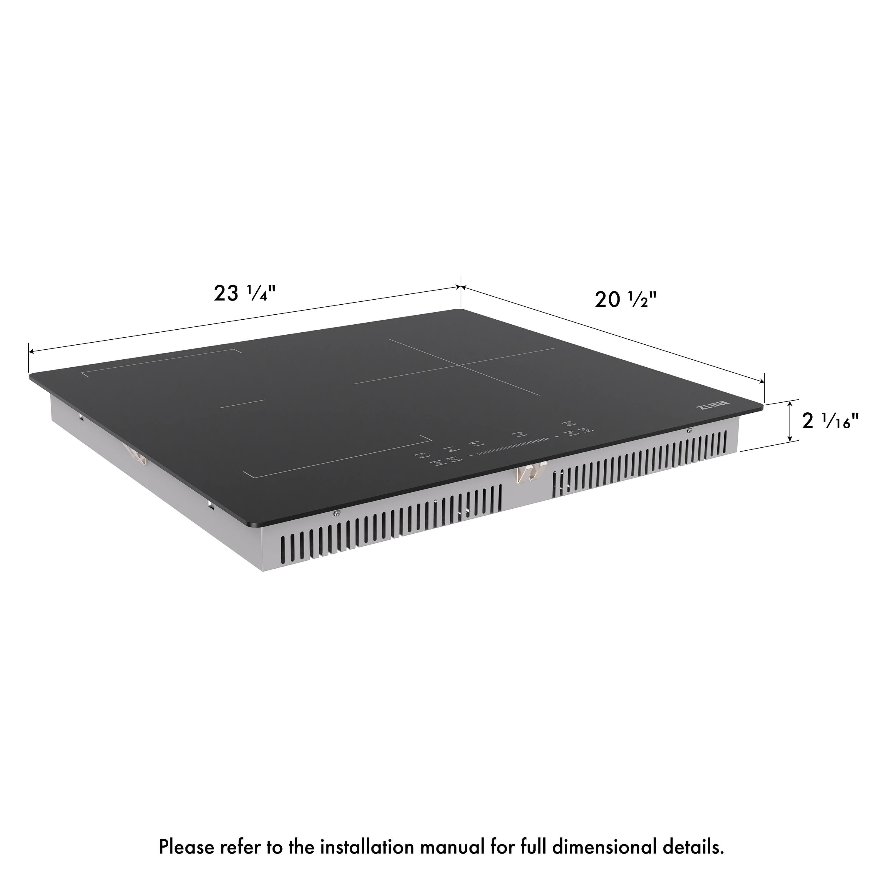 23 1/4" 20 1/2" 2 1/16" 

Please refer to the installation manual for full dimensional details.