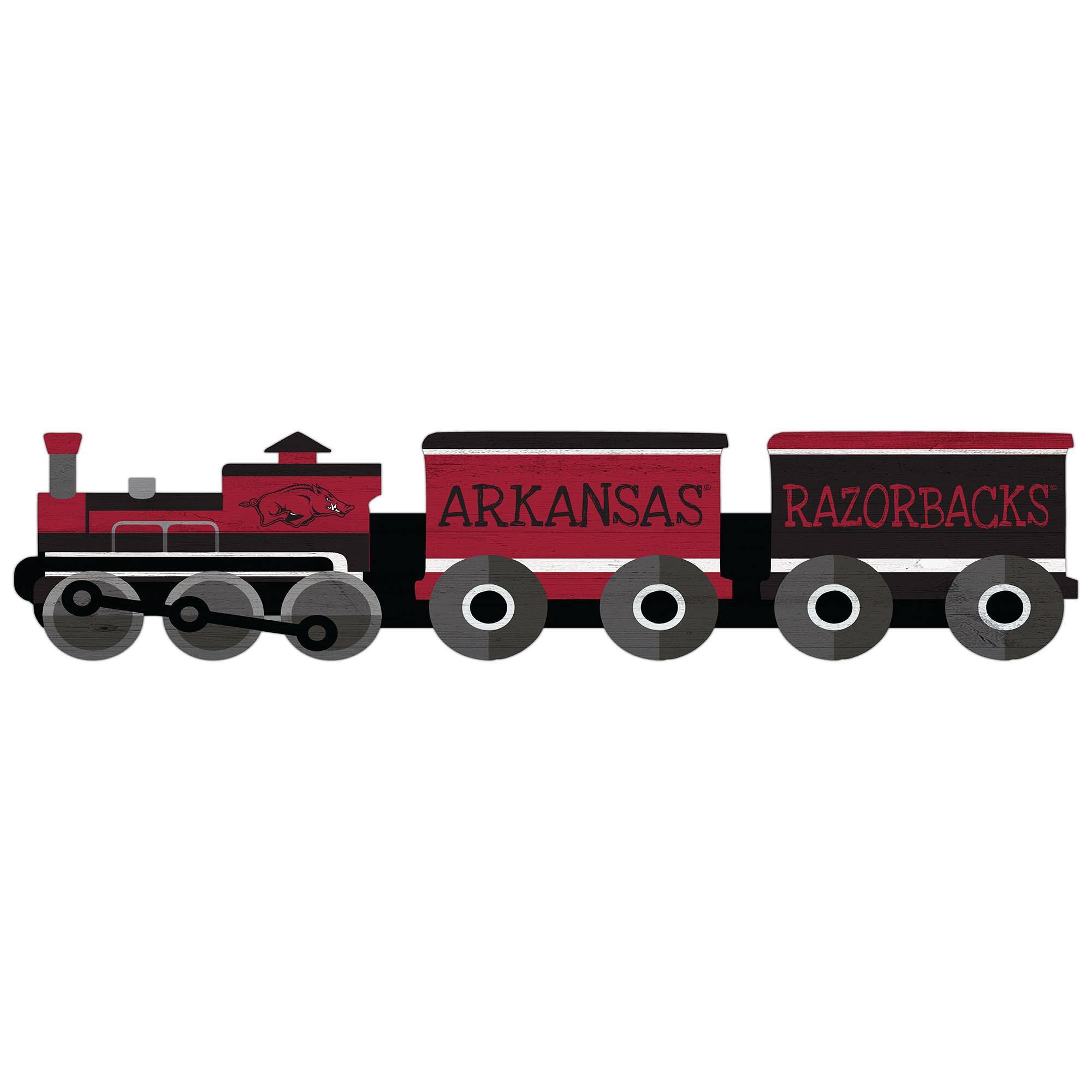 Arkansas Razorbacks 6'' x 24'' Train Cutout Sign