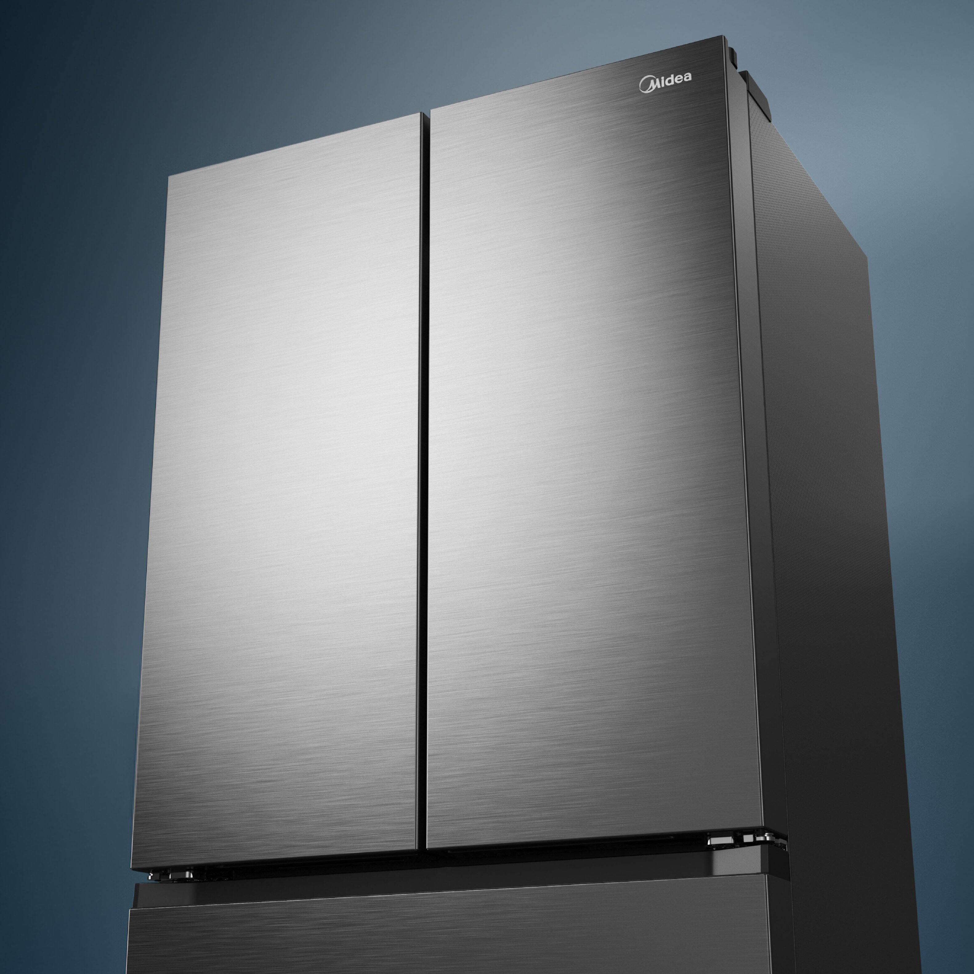 Alt View 19. Midea - 36-in Wide Standard-Depth PLUS  32 cu. ft.  French Door Refrigerator + Dual Icemaker + Extra-Large Capacity - Stainless Steel.