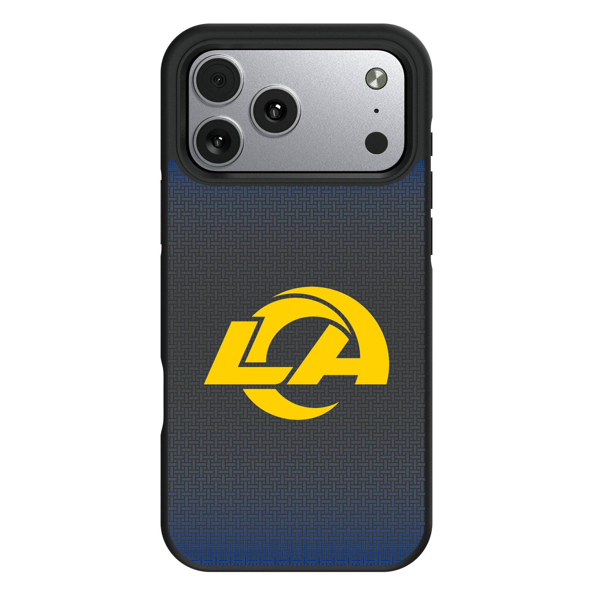 Keyscaper - NFL - Los Angeles Rams Bump Case with 8.2ft Drop Protection - 15 Pro - Black
