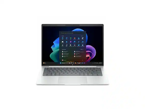 Front. HP - HP EliteBook 8 G1i 14" Touch - Intel Core Ultra 5 - 32 GB - 512 GB SSD - Glacier Silver - Windows 11 Pro - Gray.