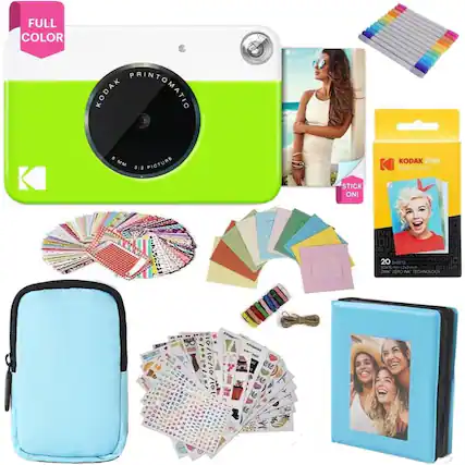 FULL COLOR KODAK PRINTOMATIC MM 3.2 PICTURE KODAK ZINK Photo Paner STICK ON! 20 SHEETS 243 ancth smile DINK ZERO INK TECHNOLOGY TM