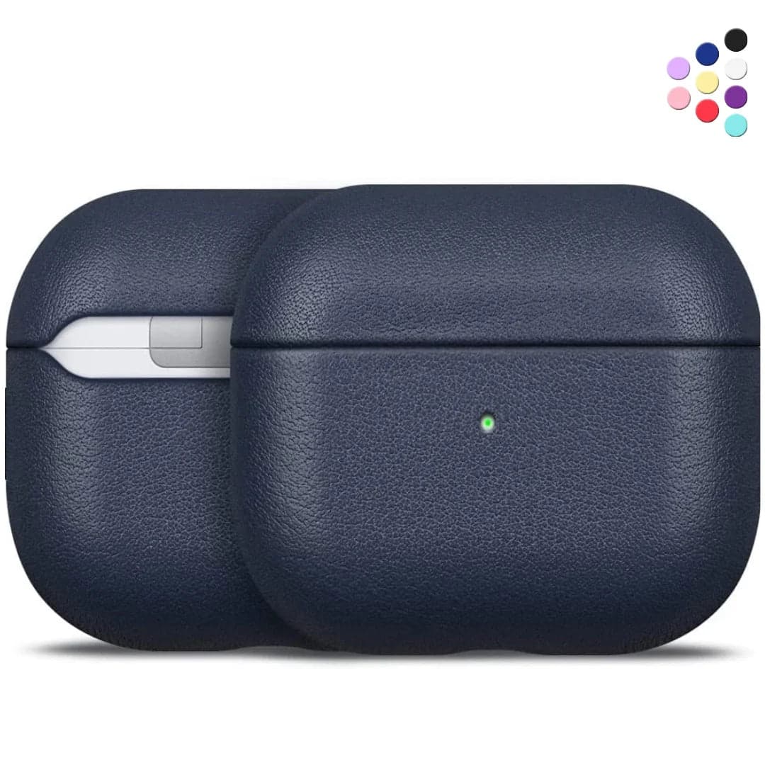 Entronix - Luxury Leather Case for AirPods 3rd Generation - Stylish Protection - Navy