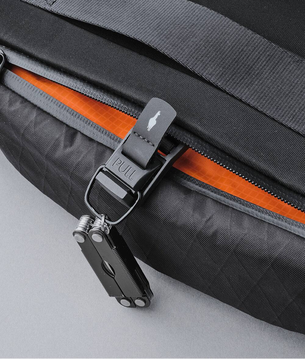Alt View 6. ALPAKA - Bravo X Sling V2 6L Tech Sling Bag for 11-inch iPad Pro, USB Charging Crossbody Bag with RFID Pocket, Weather-Resistant - Black X-Pac VX42.