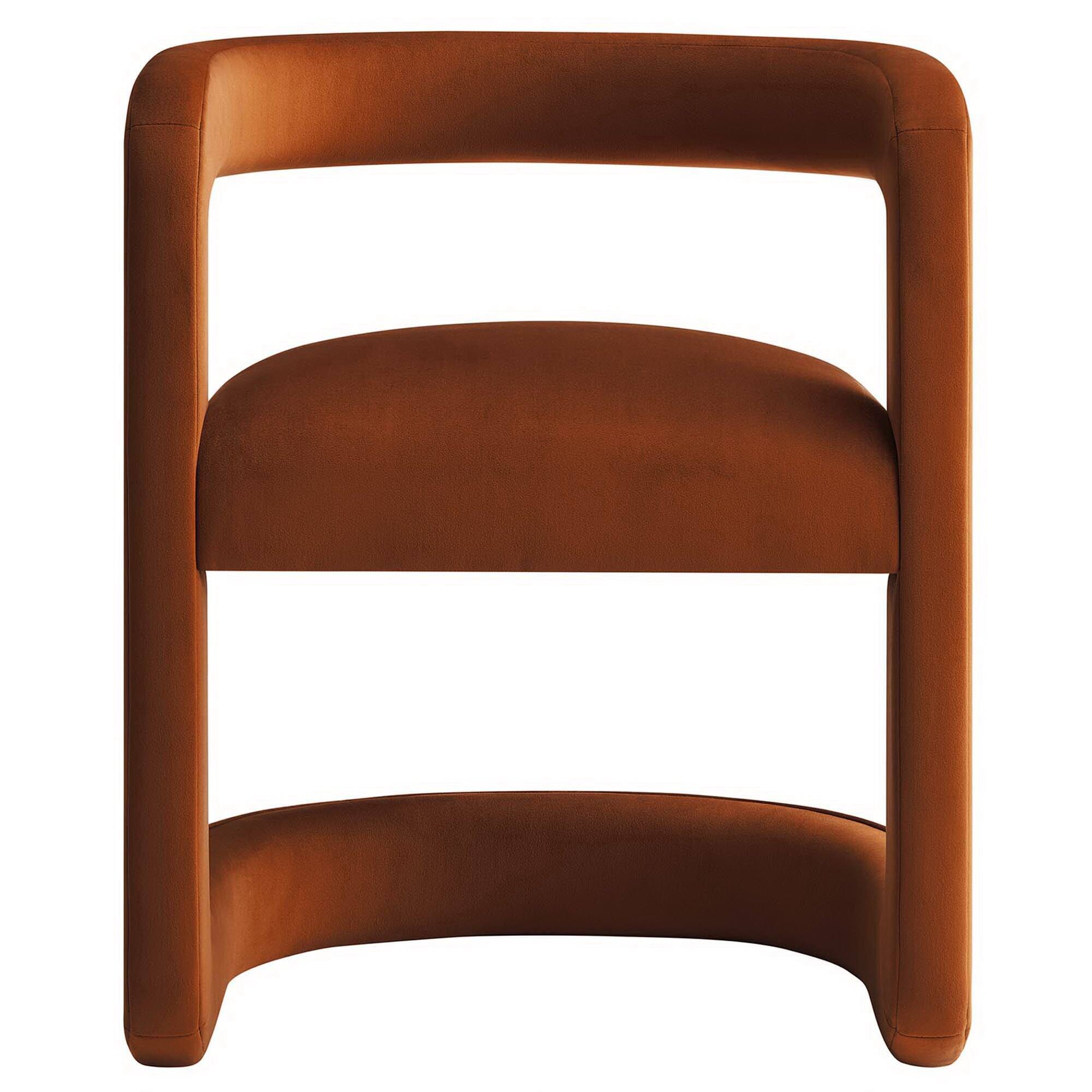 Alt View 5. Modway - Winslow Performance Velvet Barrel Accent Chair by Modway - Rust.