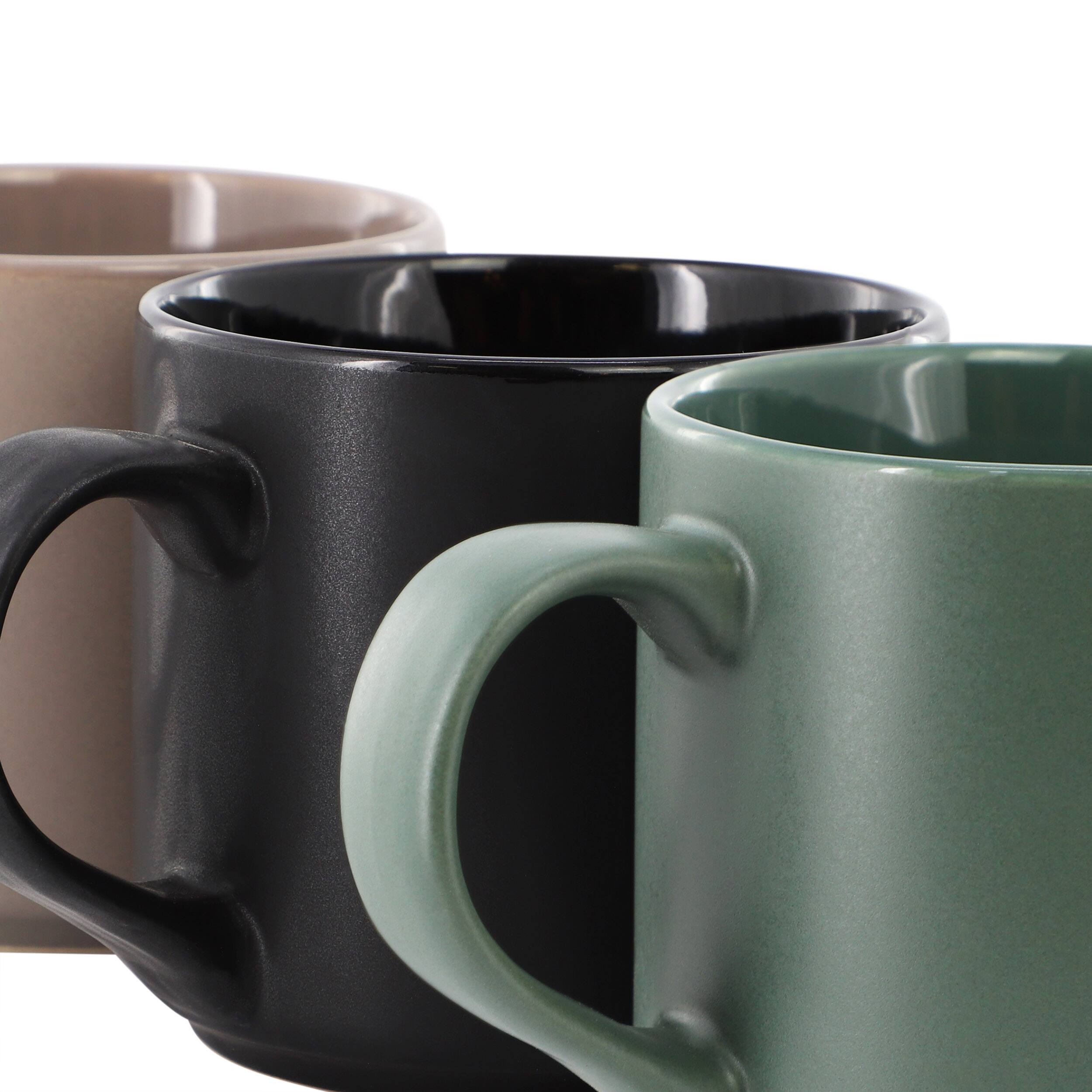 Alt View 1. Gibson - Gibson Home Dutch Yard 7 Piece 16oz Stoneware Mug Set with Metal Rack in Multi-Color - Multi-color.